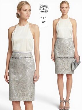 The Limited NWT Scandal lace shine pencil skirt *shop@iamwarrior